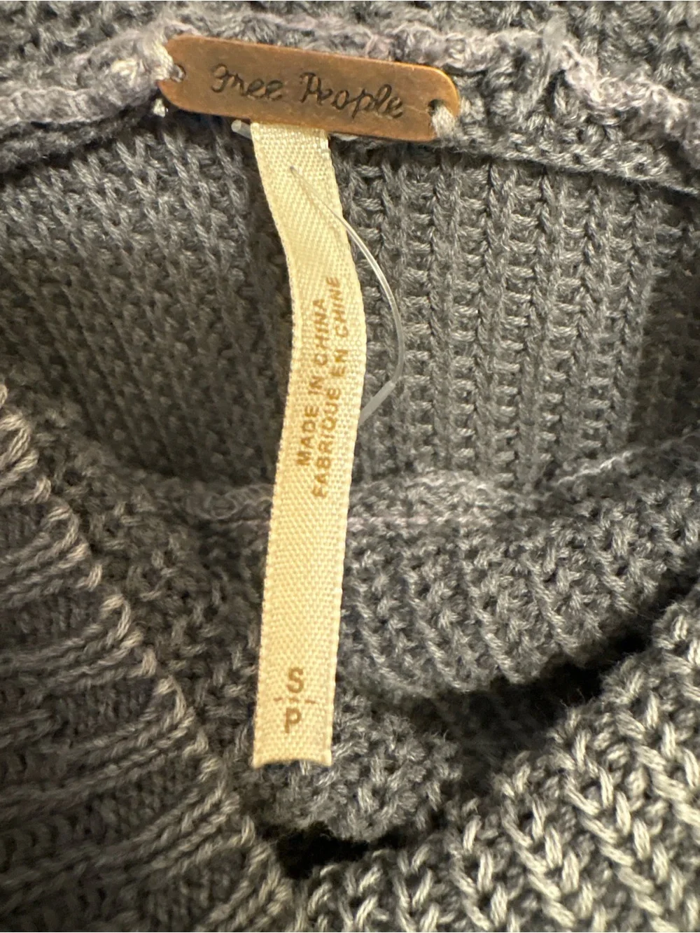 Free People Sleeveless Cowl Neck Sweater in Gray- Size S